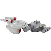 Star Trek Enterprise and Klingon Ship Salt & Pepper Shakers